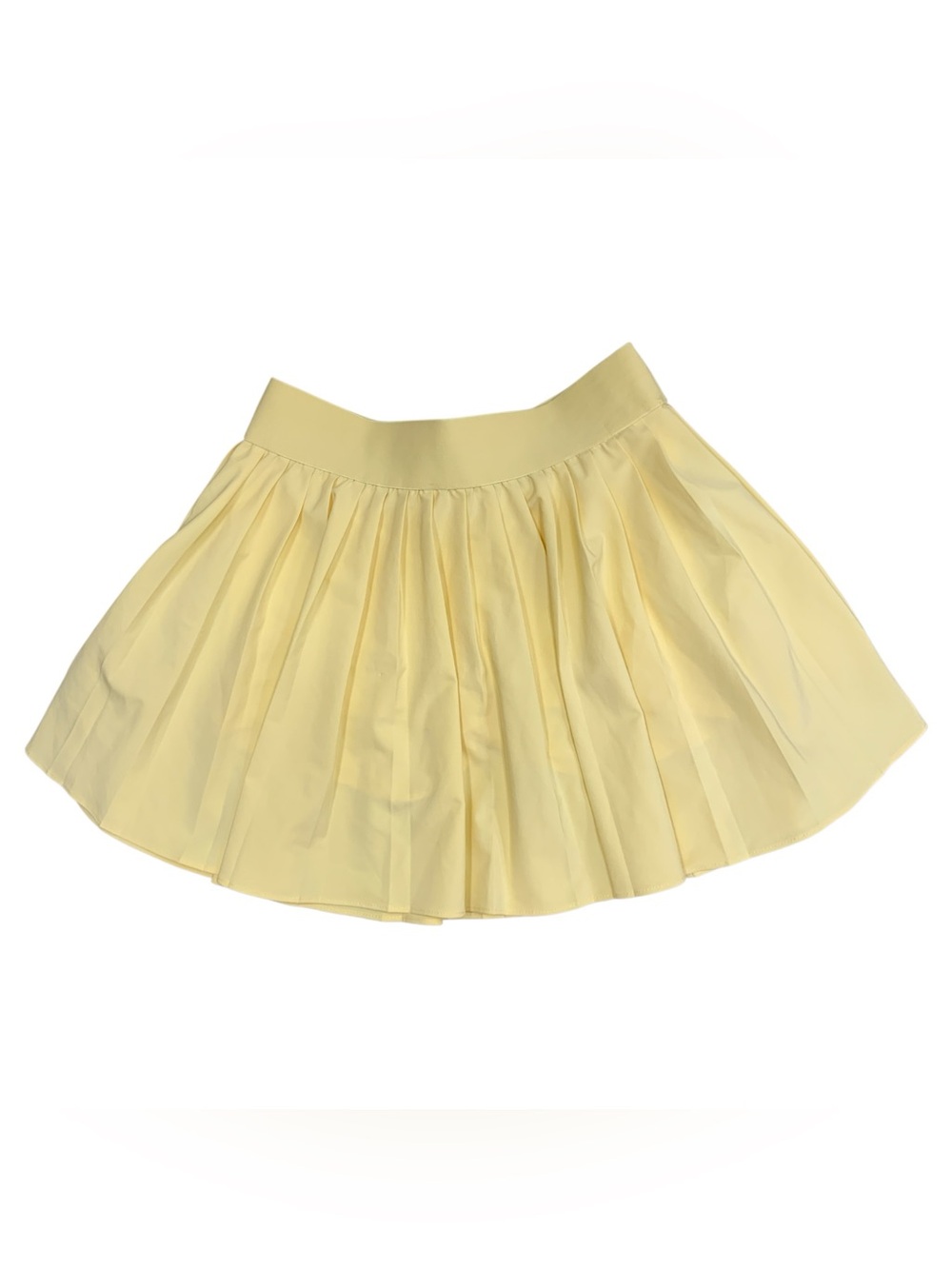 Garage Pale Yellow Pleated Mini Skirt Size S